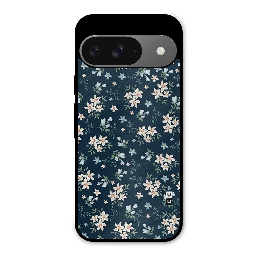 Floral Blue Bloom Metal Back Case for Google Pixel 9