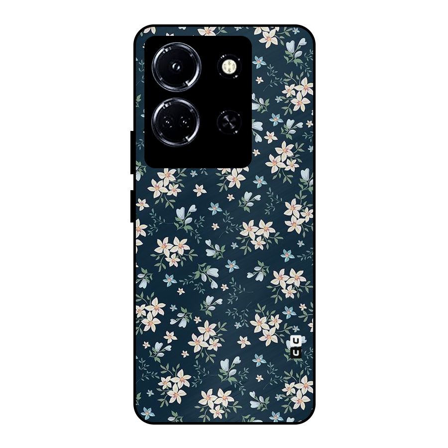 Floral Blue Bloom Metal Back Case for Infinix Note 30 5G