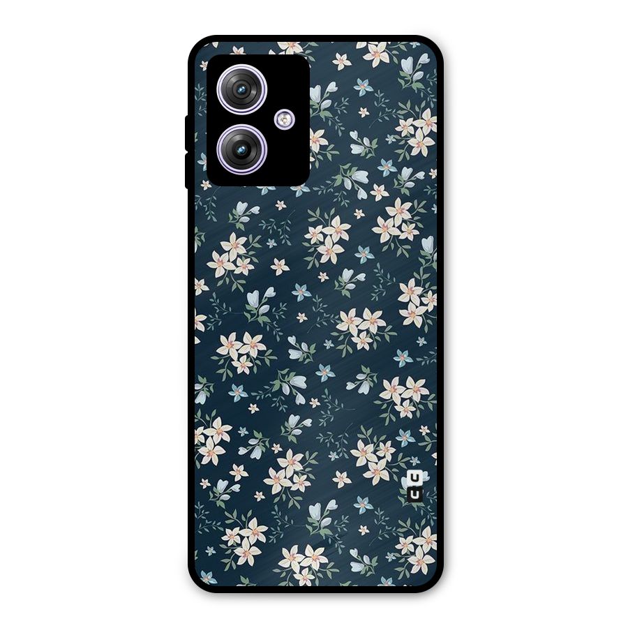 Floral Blue Bloom Metal Back Case for Moto G64