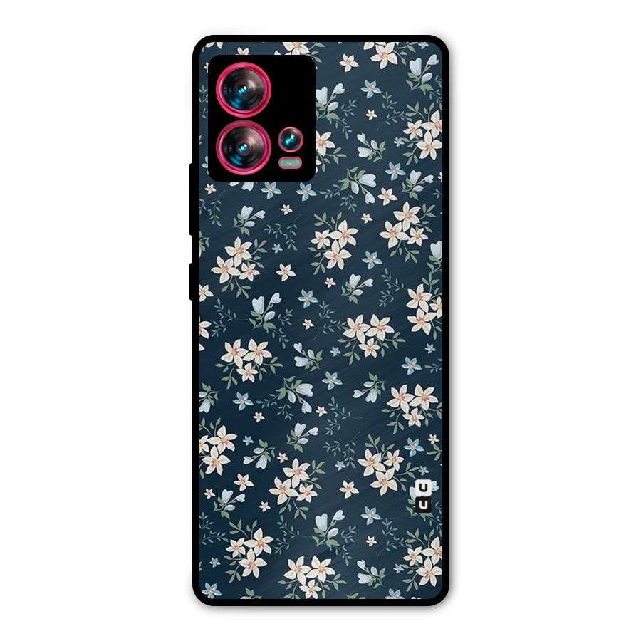 Floral Blue Bloom Metal Back Case for Motorola Edge 30 Fusion