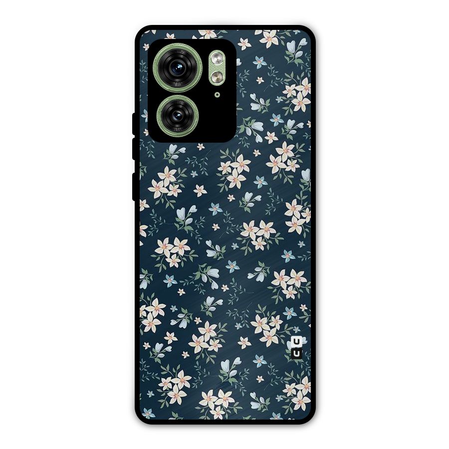 Floral Blue Bloom Metal Back Case for Motorola Edge 40 5G