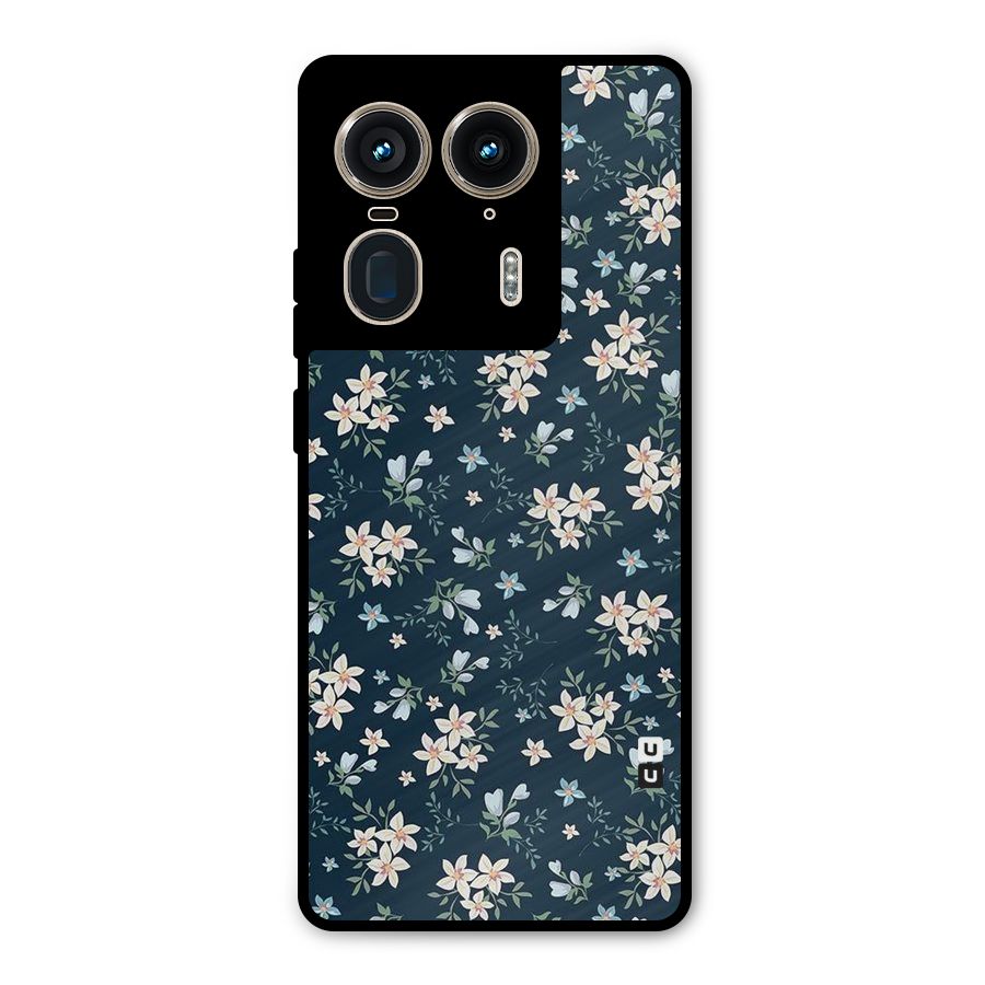 Floral Blue Bloom Metal Back Case for Motorola Edge 50 Ultra
