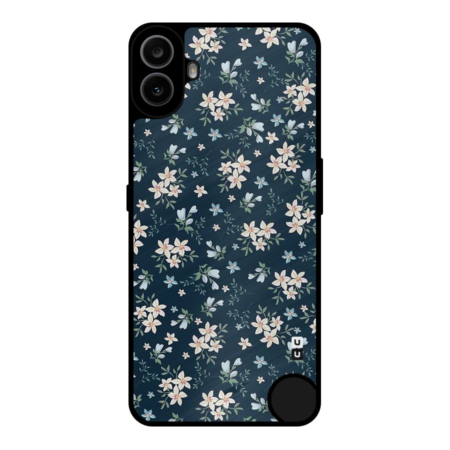 Floral Blue Bloom Metal Back Case for Nothing CMF Phone 1