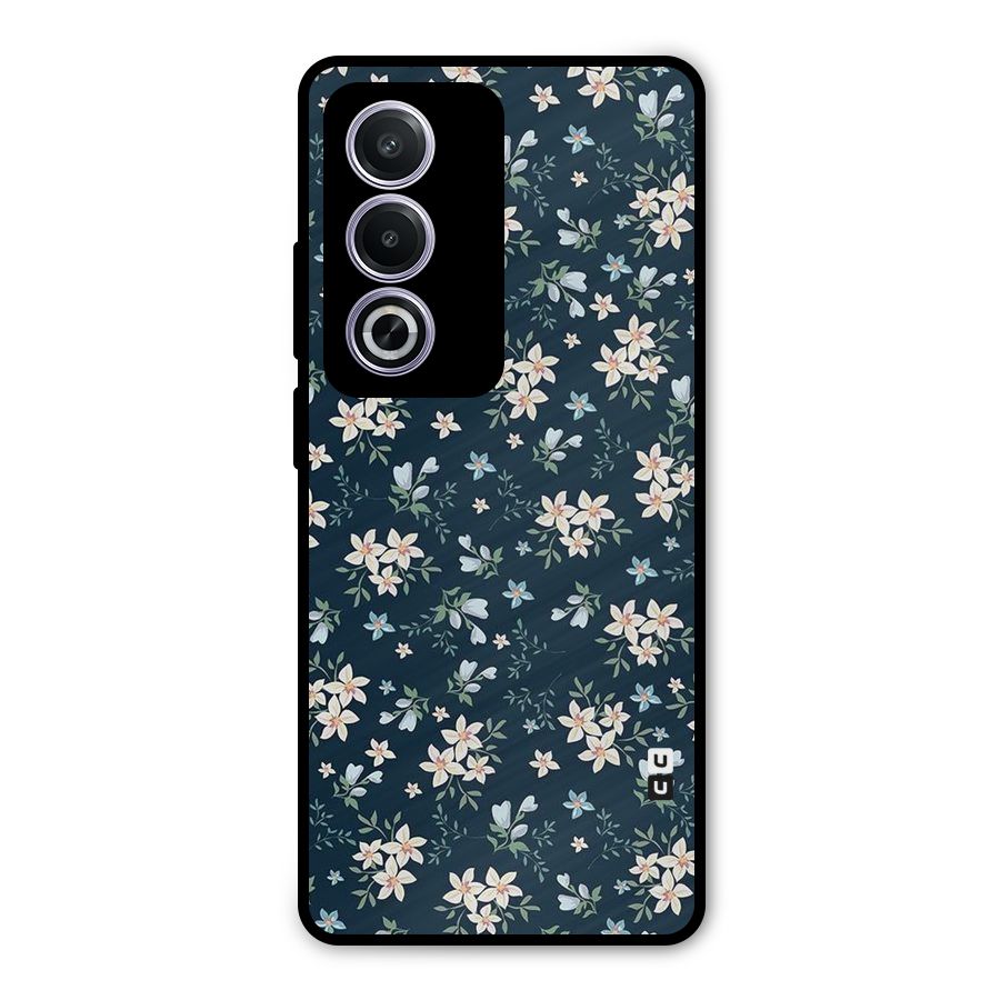 Floral Blue Bloom Metal Back Case for Oppo A3 Pro
