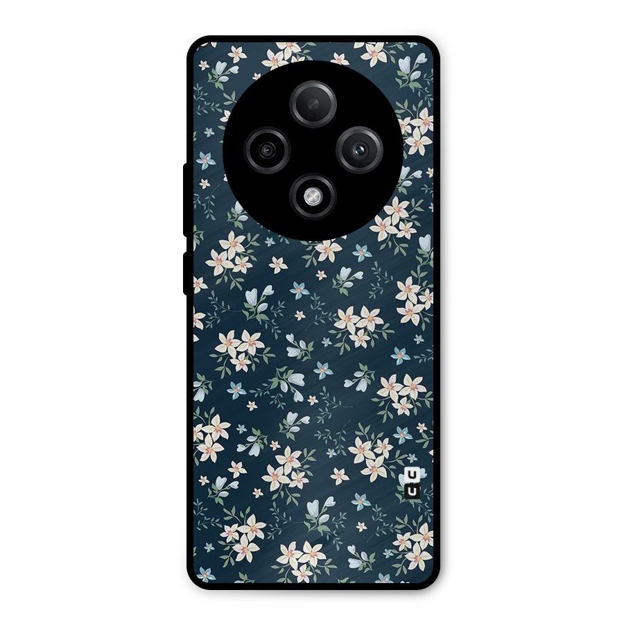 Floral Blue Bloom Metal Back Case for Oppo F27 Pro Plus