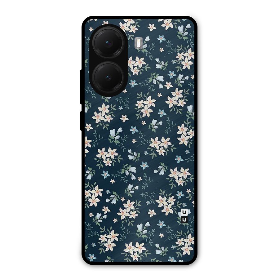 Floral Blue Bloom Metal Back Case for Poco X7 Pro