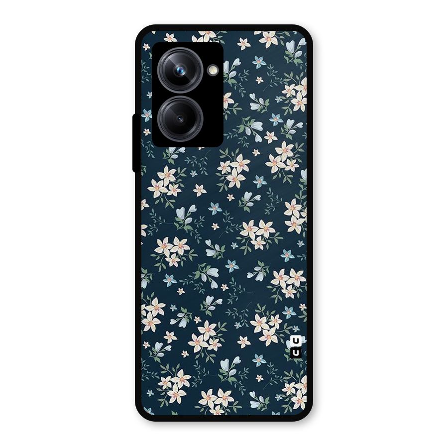Floral Blue Bloom Metal Back Case for Realme 10 Pro