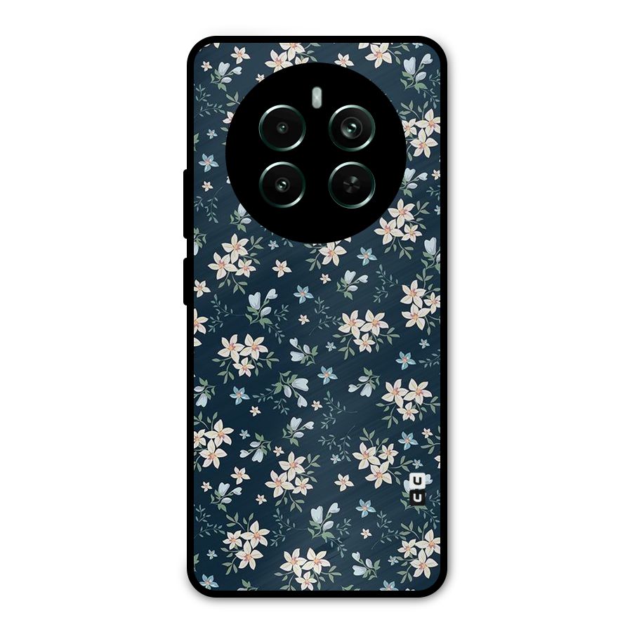 Floral Blue Bloom Metal Back Case for Realme 12 Pro Plus