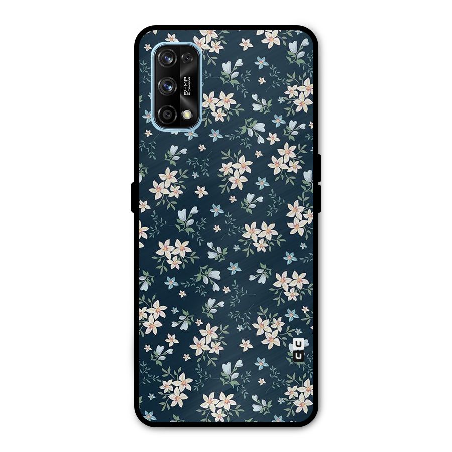 Floral Blue Bloom Metal Back Case for Realme 7 Pro