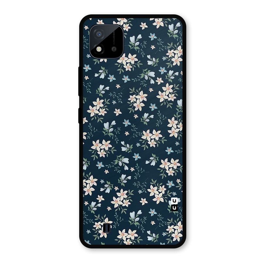 Floral Blue Bloom Metal Back Case for Realme C11 2021