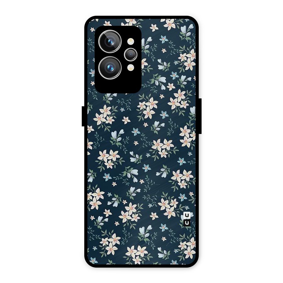 Floral Blue Bloom Metal Back Case for Realme GT2 Pro