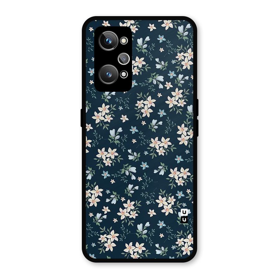 Floral Blue Bloom Metal Back Case for Realme GT 2