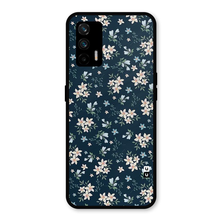 Floral Blue Bloom Metal Back Case for Realme GT 5G