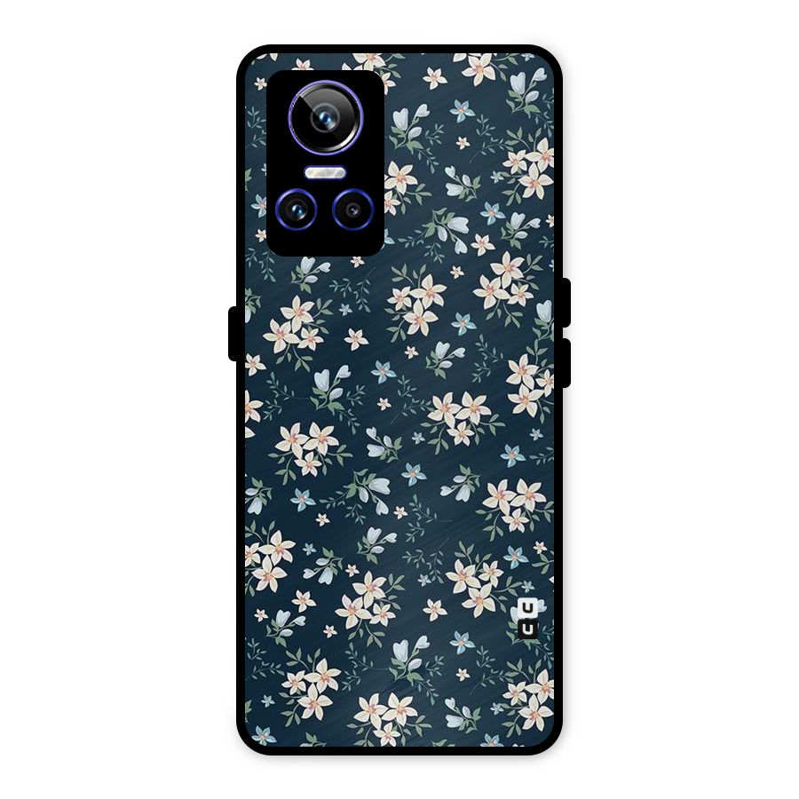 Floral Blue Bloom Metal Back Case for Realme GT Neo 3