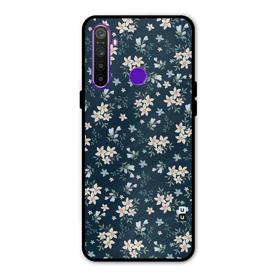 Floral Blue Bloom Metal Back Case for Realme Narzo 10
