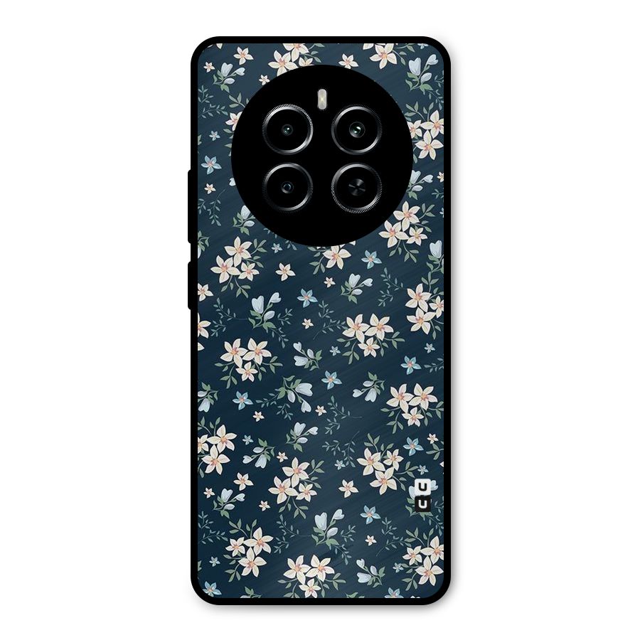 Floral Blue Bloom Metal Back Case for Realme P1