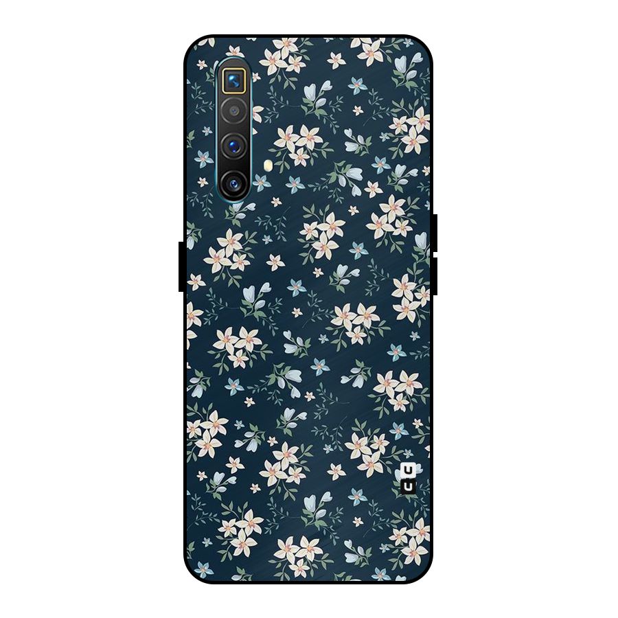 Floral Blue Bloom Metal Back Case for Realme X3 SuperZoom