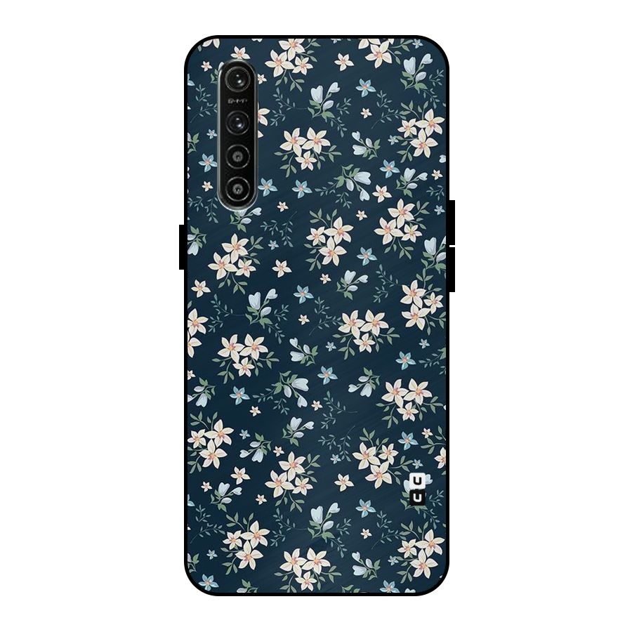 Floral Blue Bloom Metal Back Case for Realme XT