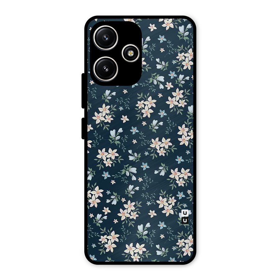 Floral Blue Bloom Metal Back Case for Redmi 12 5G
