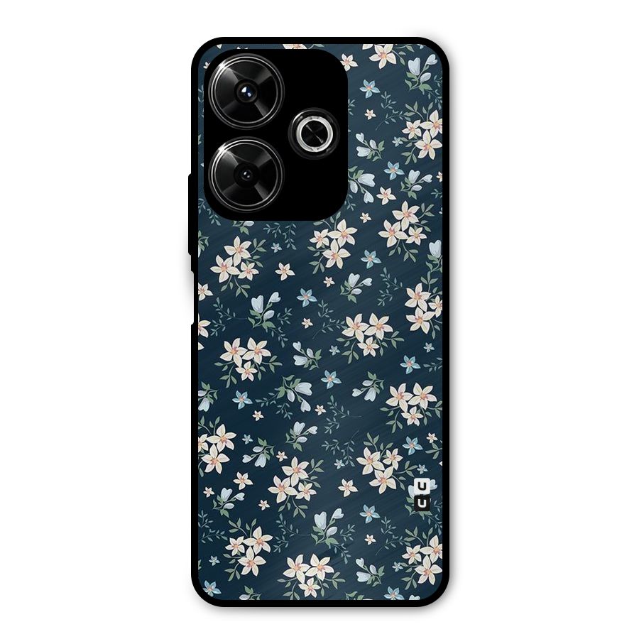 Floral Blue Bloom Metal Back Case for Redmi 13 5G