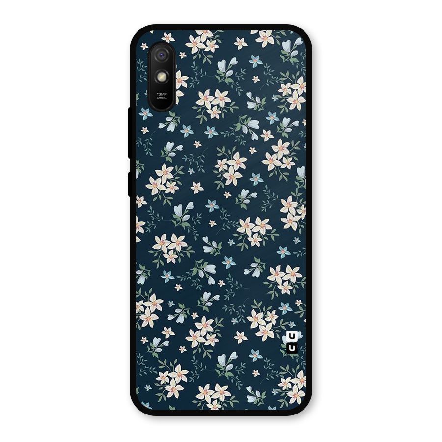 Floral Blue Bloom Metal Back Case for Redmi 9i