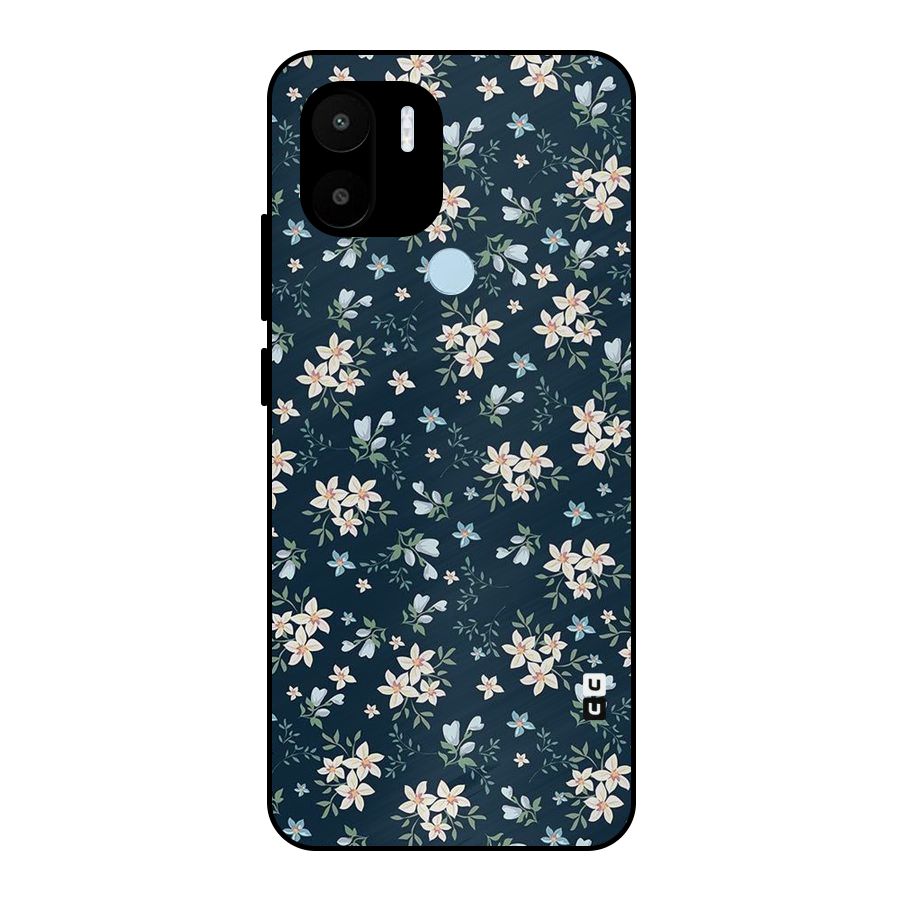 Floral Blue Bloom Metal Back Case for Redmi A2+