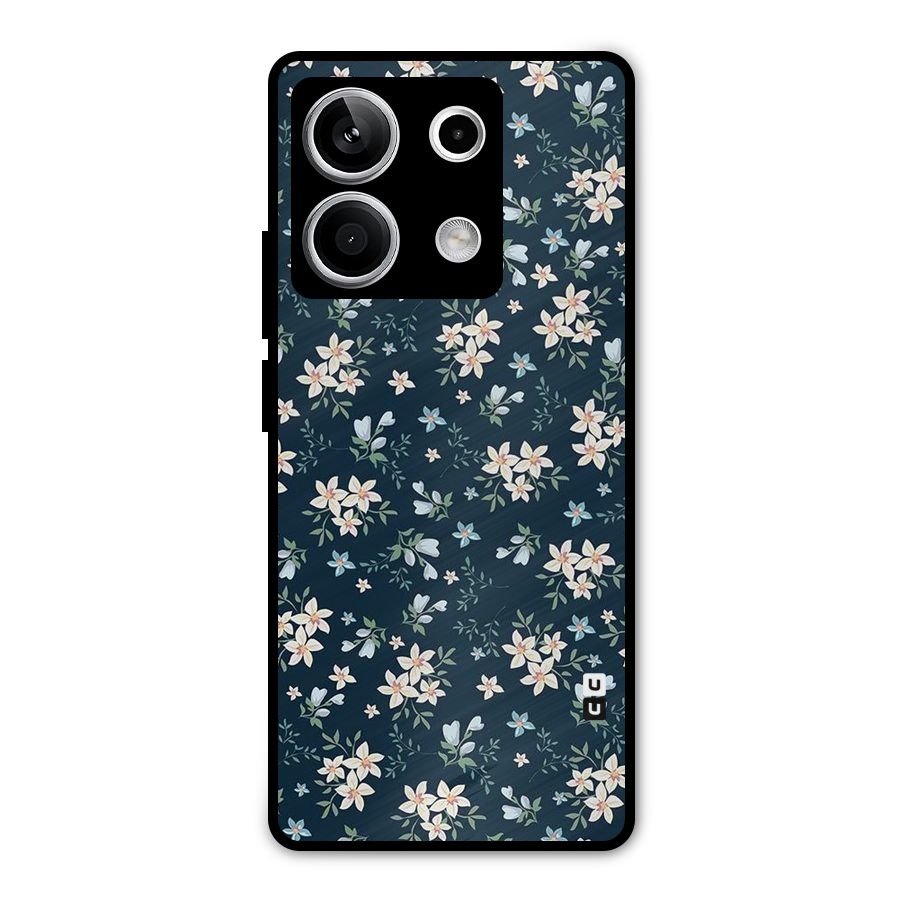 Floral Blue Bloom Metal Back Case for Redmi Note 13 5G