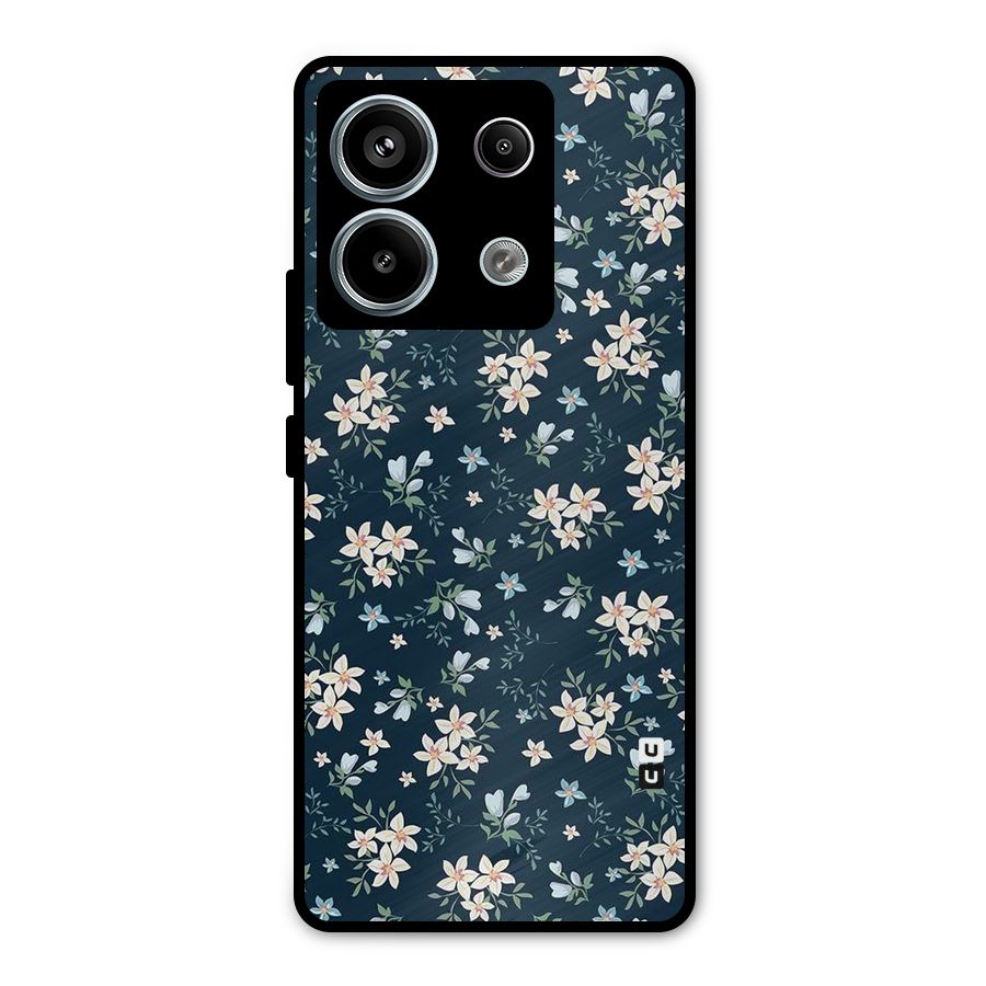 Floral Blue Bloom Metal Back Case for Redmi Note 13 Pro 5G