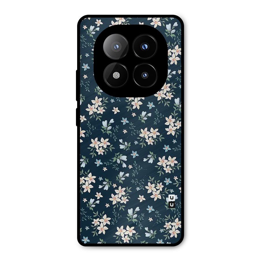 Floral Blue Bloom Metal Back Case for Redmi Note 14 Pro Plus 5G