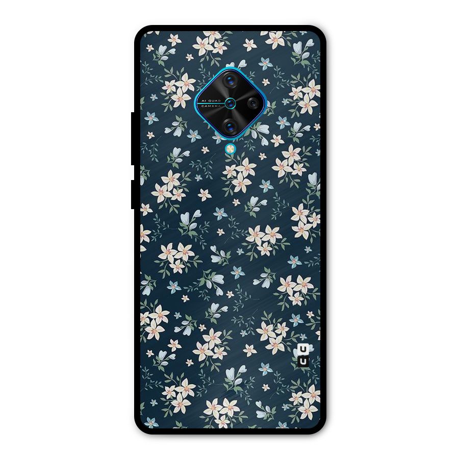 Floral Blue Bloom Metal Back Case for Vivo S1 Pro