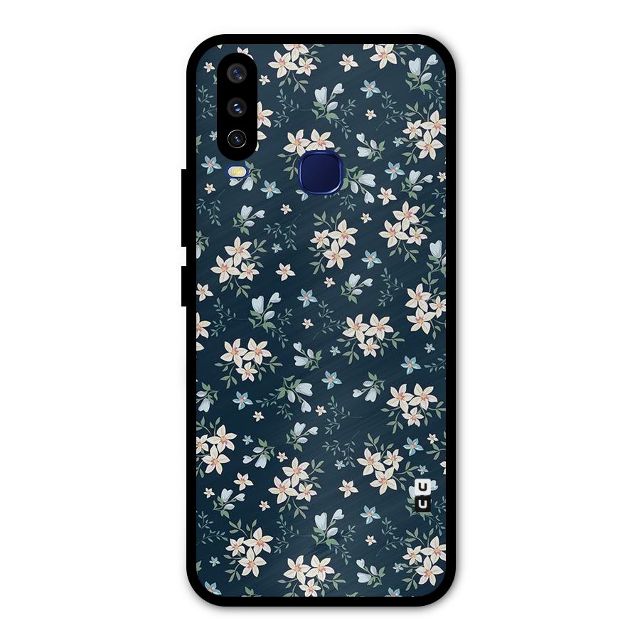 Floral Blue Bloom Metal Back Case for Vivo V17