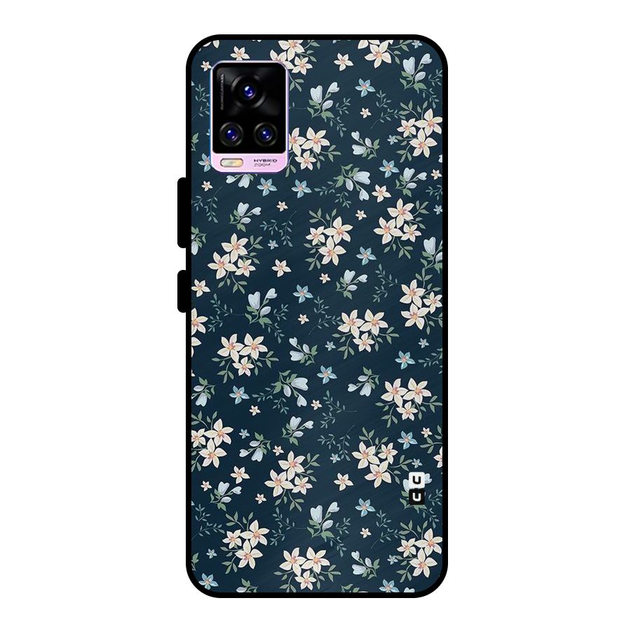 Floral Blue Bloom Metal Back Case for Vivo V20 Pro