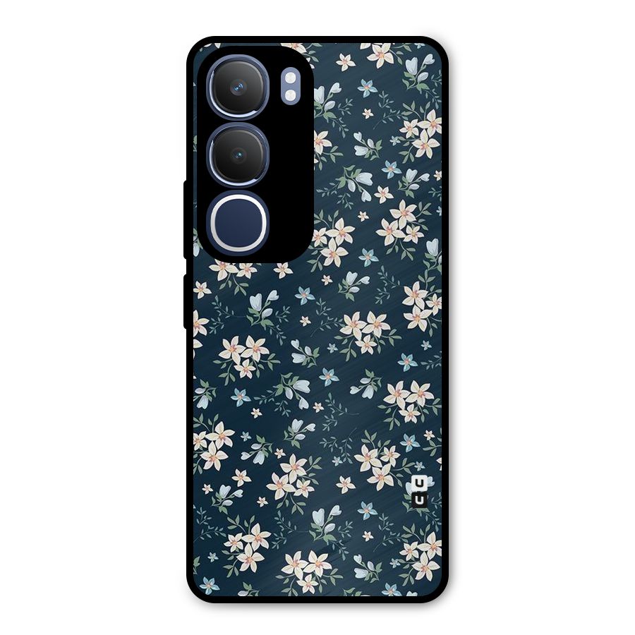 Floral Blue Bloom Metal Back Case for Vivo Y29