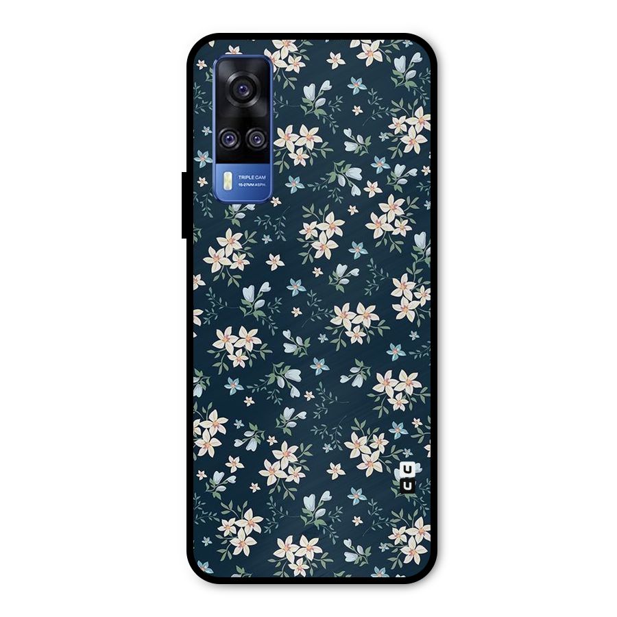 Floral Blue Bloom Metal Back Case for Vivo Y31