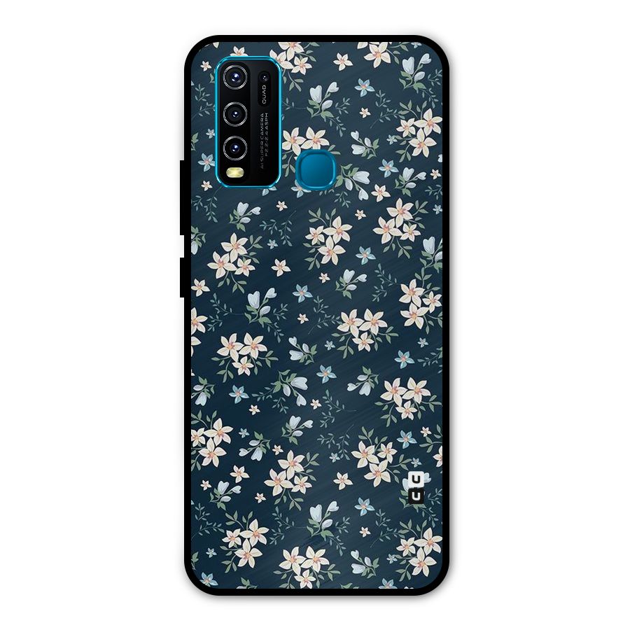 Floral Blue Bloom Metal Back Case for Vivo Y50