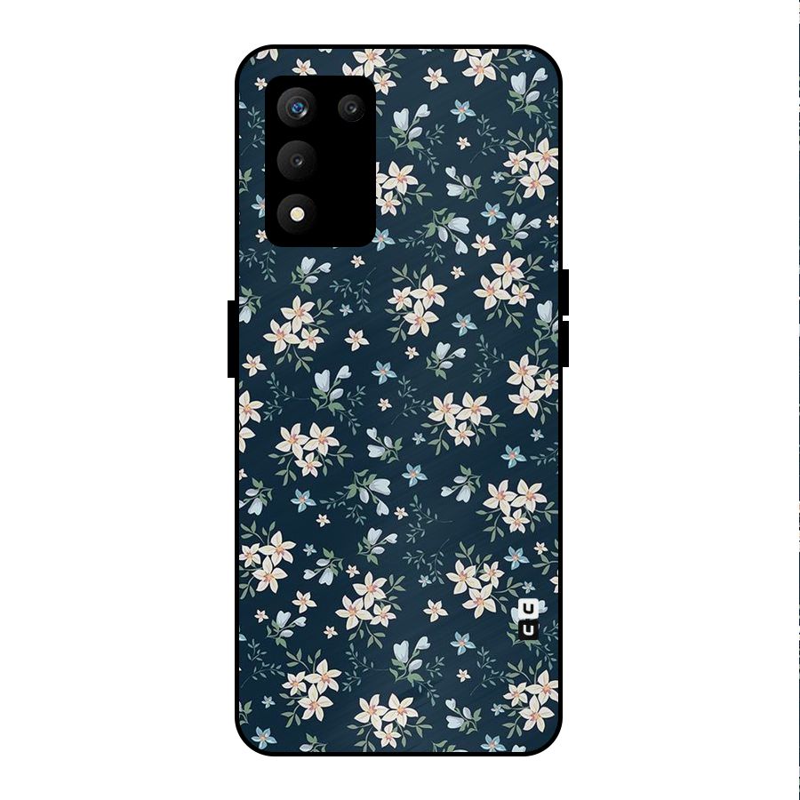 Floral Blue Bloom Metal Back Case for realme 9 5G SE