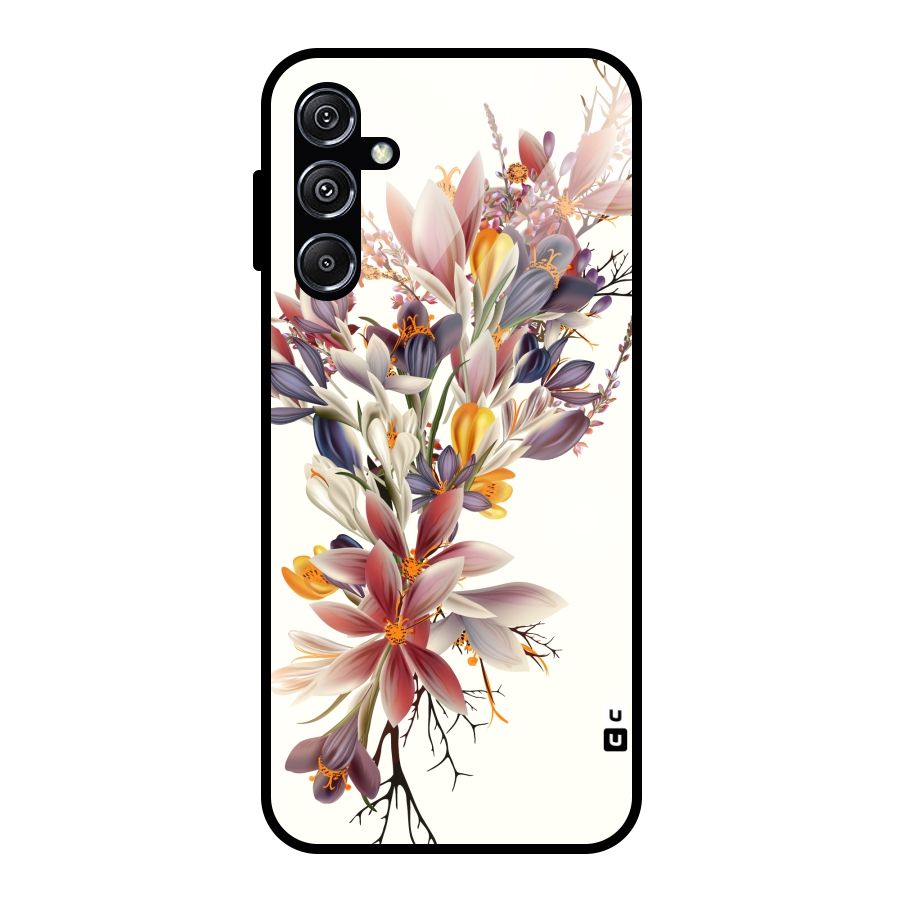 Floral Bouquet Glass Back Case for Galaxy M34 5G