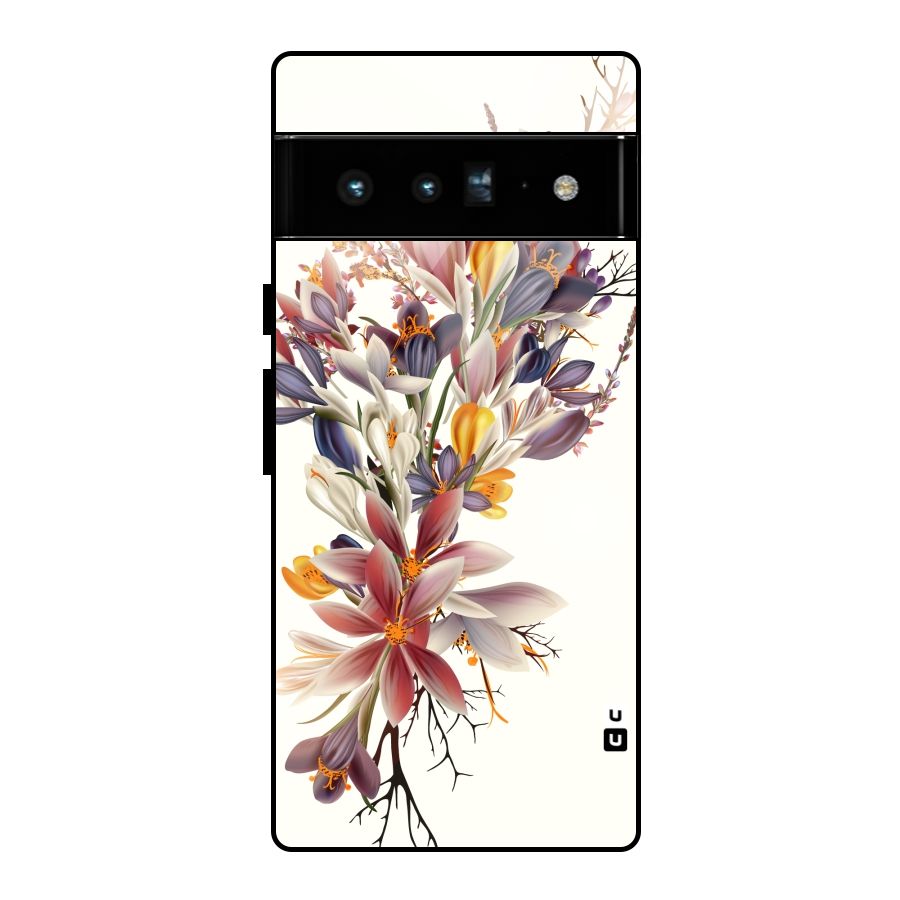 Floral Bouquet Glass Back Case for Google Pixel 6 Pro