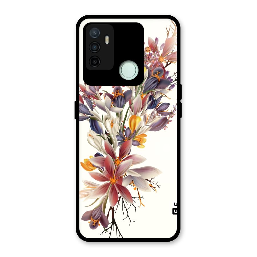 Floral Bouquet Glass Back Case for Oppo A53