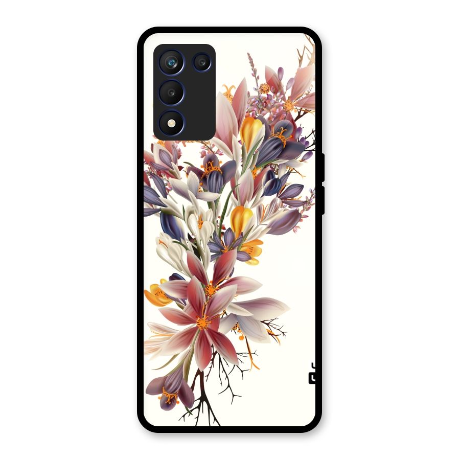 Floral Bouquet Glass Back Case for Realme 9 5G Speed