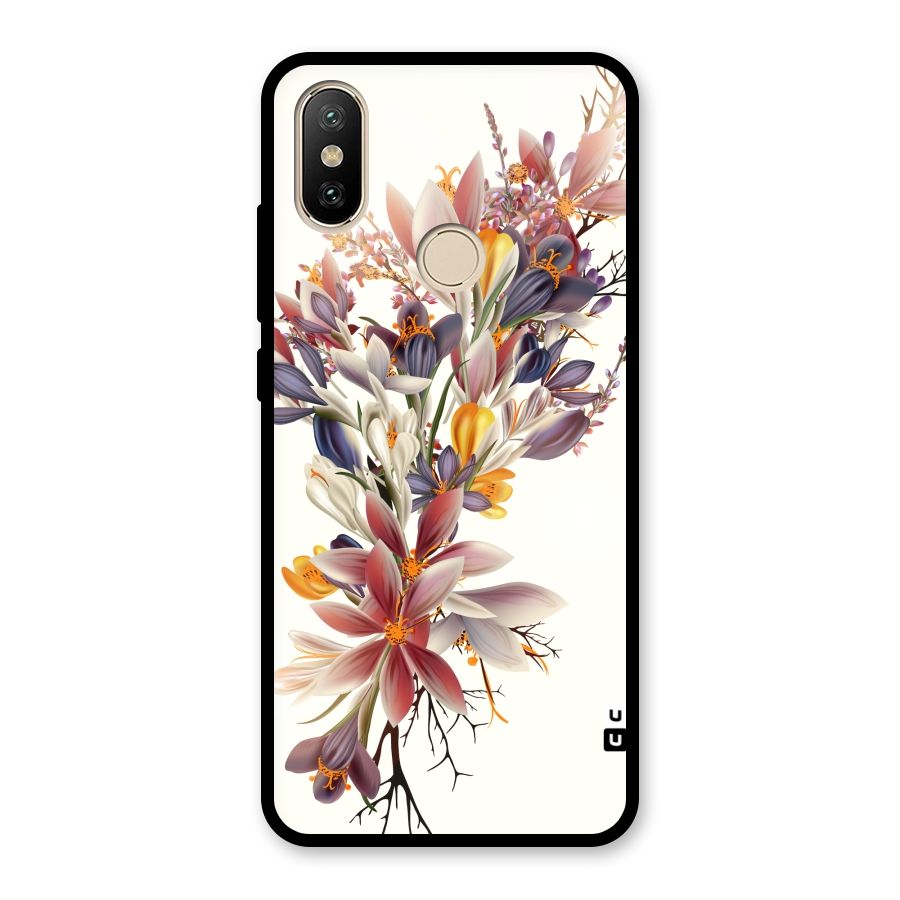 Floral Bouquet Glass Back Case for Redmi A2