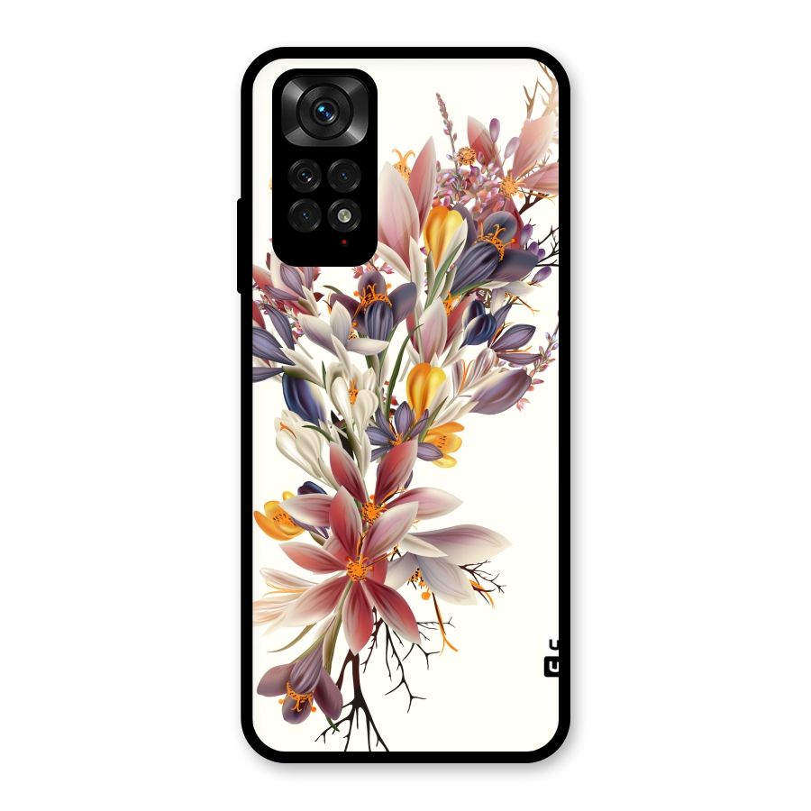 Floral Bouquet Glass Back Case for Redmi Note 11S