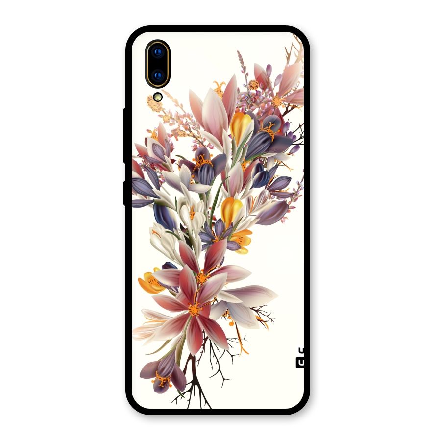Floral Bouquet Glass Back Case for Vivo V11 Pro