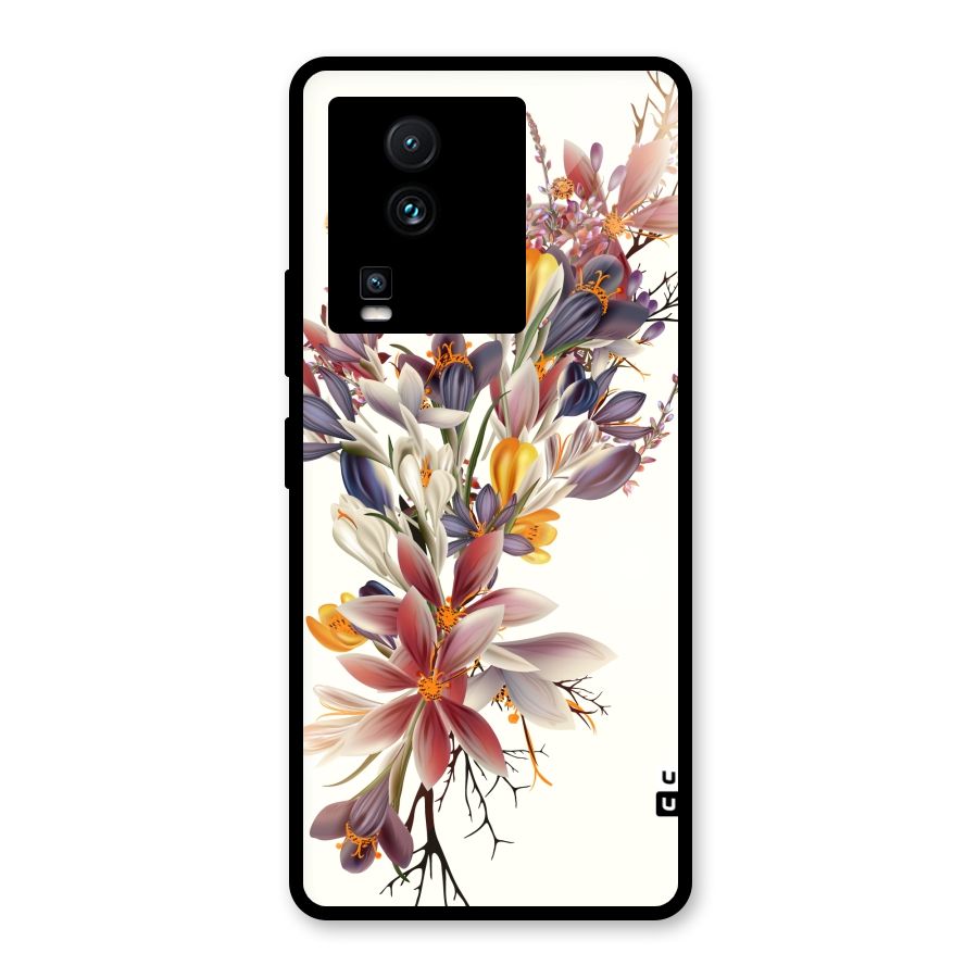Floral Bouquet Glass Back Case for Vivo iQOO Neo 7