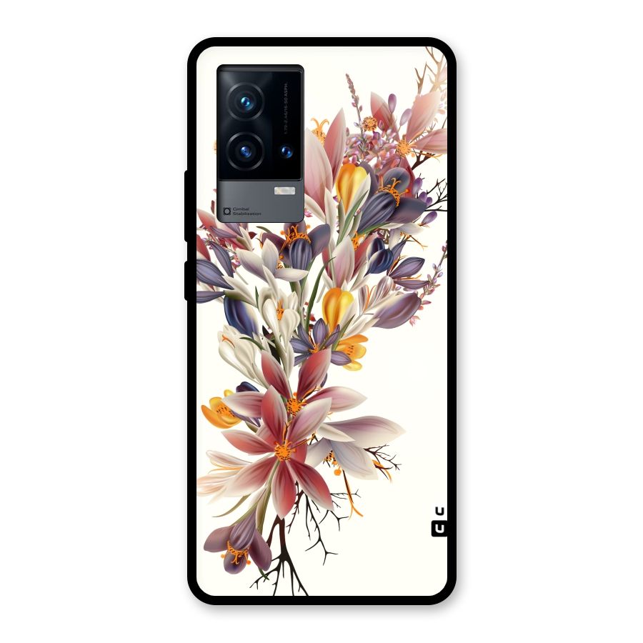 Floral Bouquet Glass Back Case for iQOO 9 5G