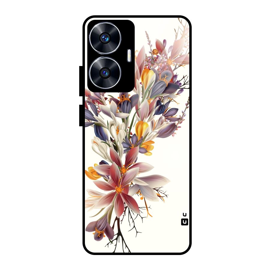 Floral Bouquet Glass Back Case for realme C55