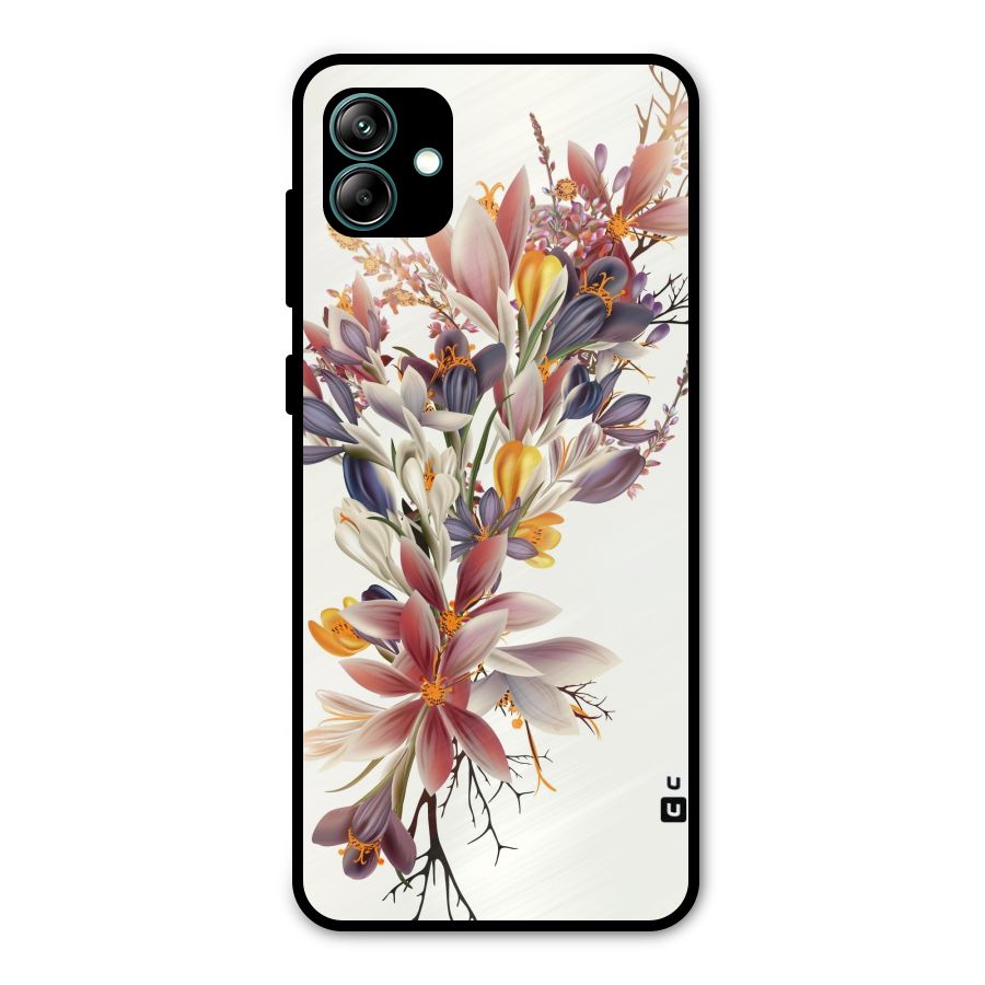 Floral Bouquet Metal Back Case for Galaxy A04
