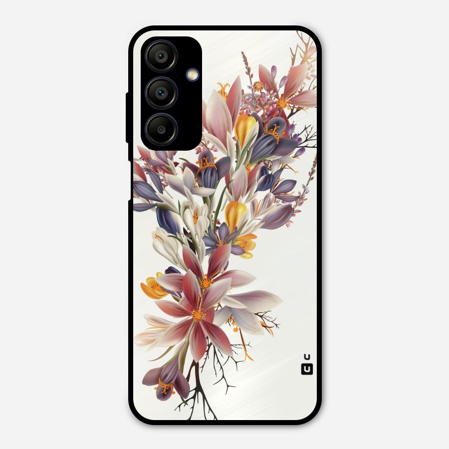 Floral Bouquet Metal Back Case for Galaxy A15 5G