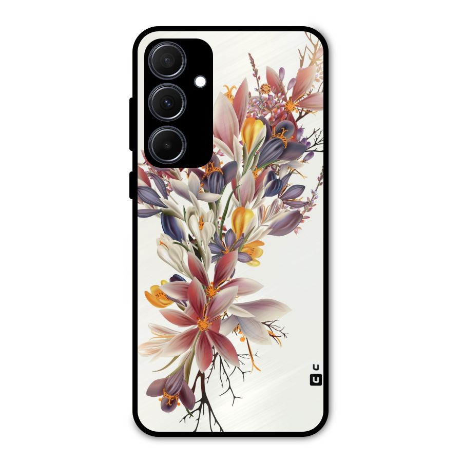 Floral Bouquet Metal Back Case for Galaxy A35