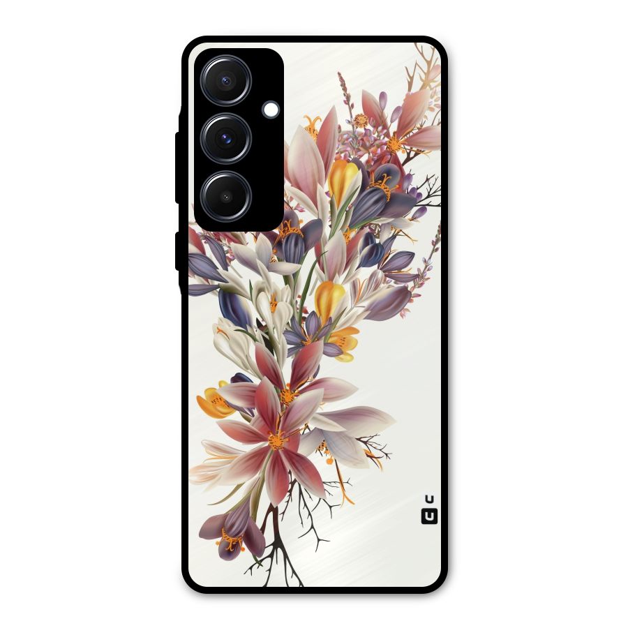 Floral Bouquet Metal Back Case for Galaxy A55